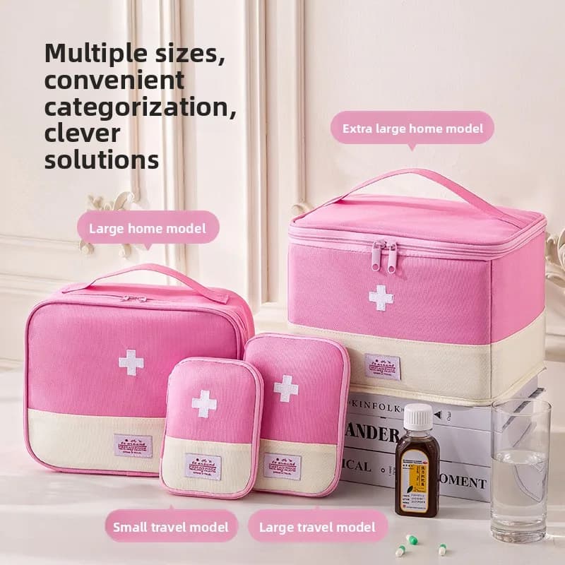 Portable Large Capacity Foldable Oxford Cloth Medical First Aid Kit Multi-Purpose Drug Storage Bag Home Travel Emergency Bag